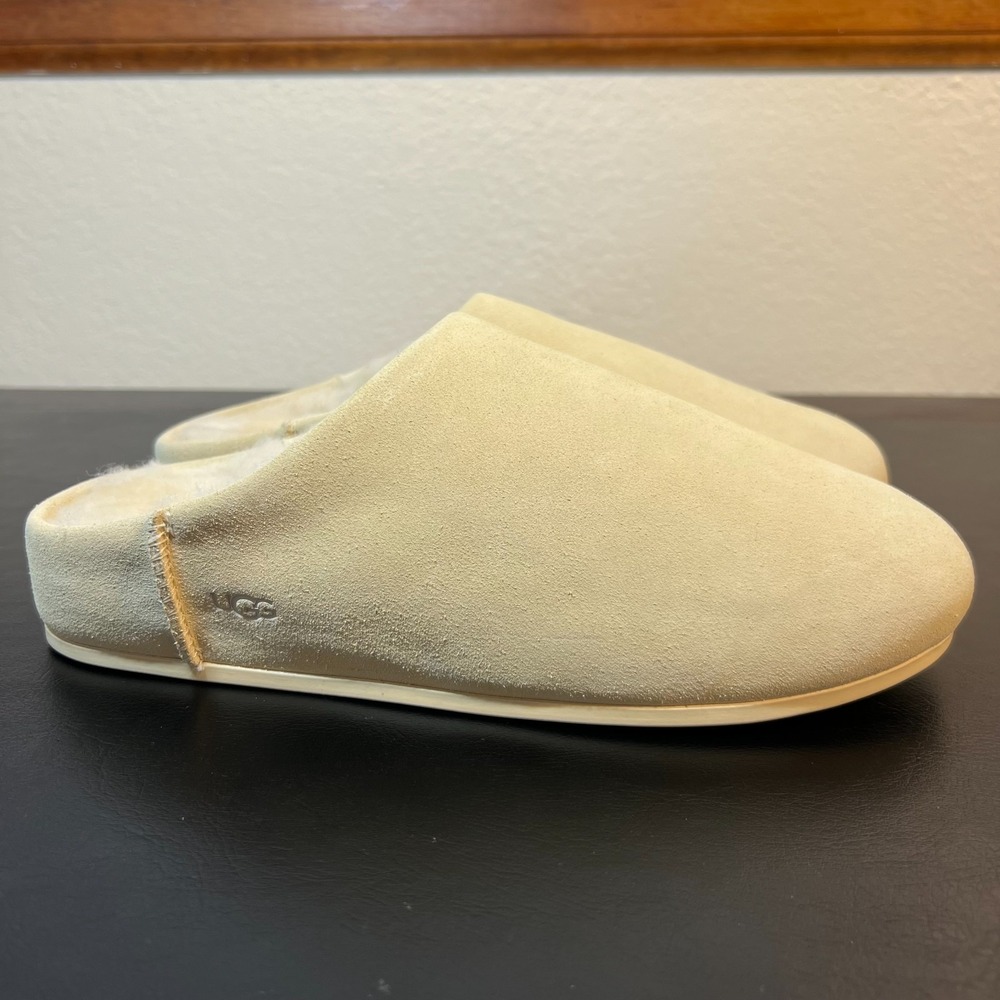 UGG Tan Suede Sheepskin Mule Slippers Women's Size 9